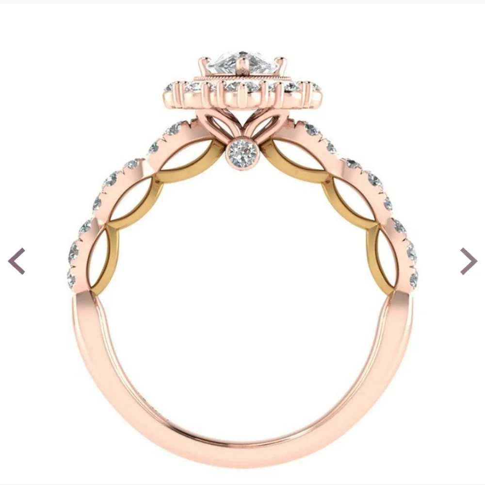 Zac Posen 1 Ct. Tw. Diamond Engagement Ring 14K Rose Gold